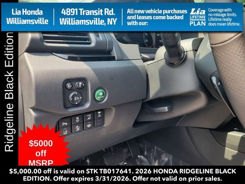 New 2026 Honda Ridgeline Black Edition image 16