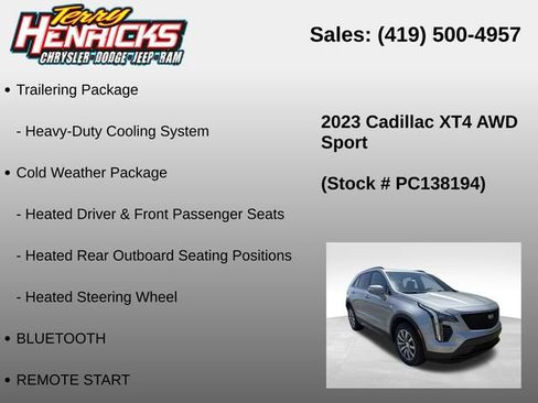 Used 2023 Cadillac XT4 Sport w/ Trailering Package AWD/4WD image 12
