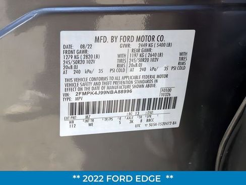 Certified 2022 Ford Edge ST-Line image 38