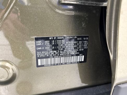 Certified 2025 Subaru Outback Premium w/ Popular Package #1A image 24