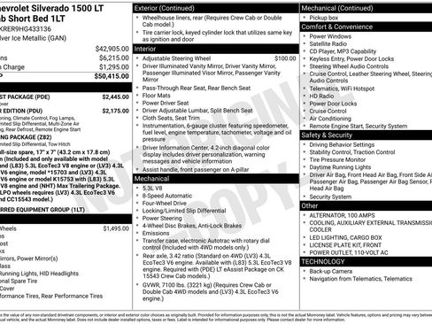 Used 2017 Chevrolet Silverado 1500 LT w/ LT Eassist Package AWD/4WD image 3