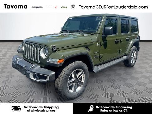 Certified 2022 Jeep Wrangler Unlimited Sahara w/ LED Lighting Group AWD/4WD image 1