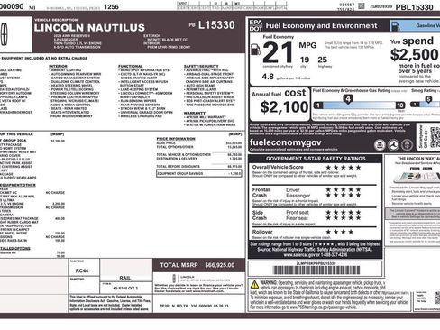 Certified 2023 Lincoln Nautilus Reserve w/ Equipment Group 202A AWD/4WD image 34