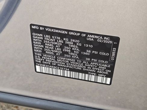 Used 2025 Volkswagen Atlas Cross Sport SE AWD/4WD image 24