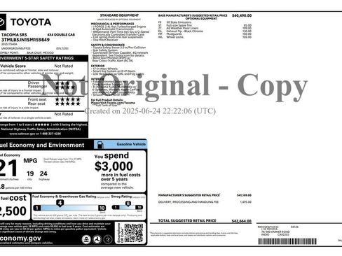 Used 2025 Toyota Tacoma SR5 image 3