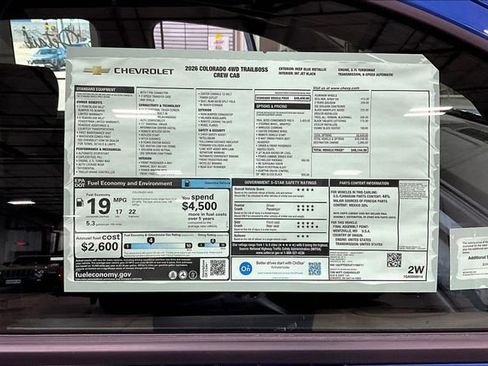 New 2026 Chevrolet Colorado Trail Boss AWD/4WD image 15