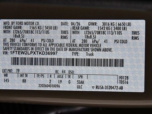 New 2026 Ford F150 STX w/ Equipment Group 201A FX4 AWD/4WD image 15