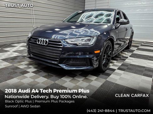 Used 2018 Audi A4 2.0T Premium Plus AWD/4WD image 1