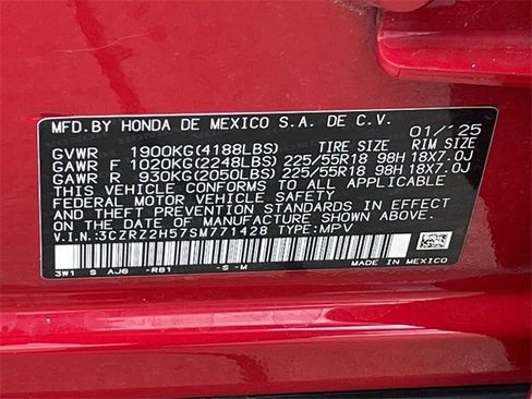 Certified 2025 Honda HR-V Sport image 28