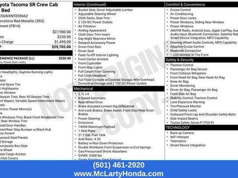 Used 2022 Toyota Tacoma SR w/ SR Convenience Package RWD image 22