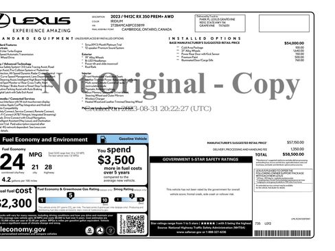 Used 2023 Lexus RX 350 Premium Plus w/ Accessory Package (K3) image 3