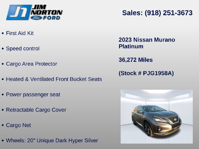 Used 2023 Nissan Murano Platinum w/ Cargo Package FWD image 14