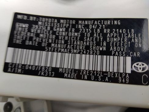 Used 2021 Toyota Corolla LE FWD image 33