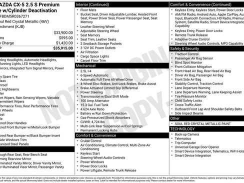 Used 2024 MAZDA CX-5 AWD 2.5 S w/ Premium Package image 5