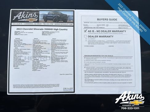 Used 2022 Chevrolet Silverado 3500 High Country AWD/4WD image 13