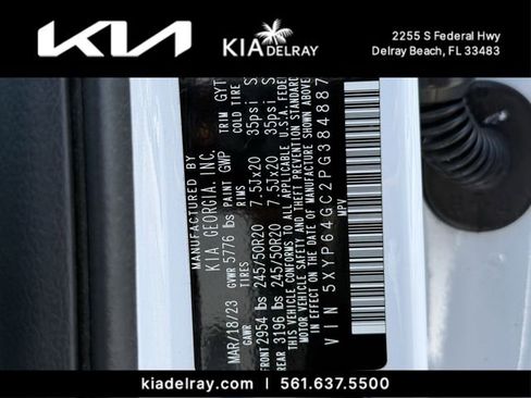 Certified 2023 Kia Telluride S w/ S Sunroof Package FWD image 35