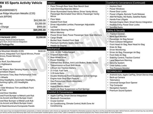 Used 2024 BMW X5 sDrive40i w/ Premium Package RWD image 3