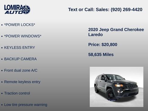 Used 2020 Jeep Grand Cherokee Laredo AWD/4WD image 14