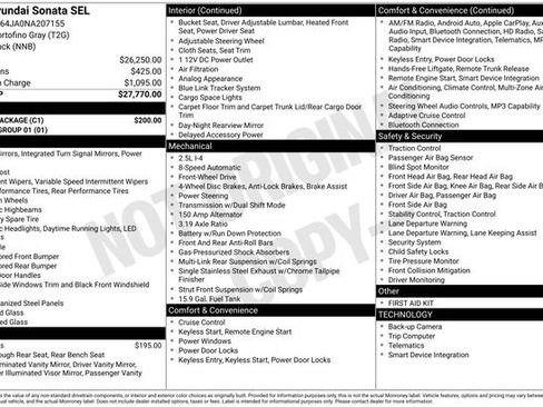 Used 2022 Hyundai Sonata SEL w/ Cargo Package image 5
