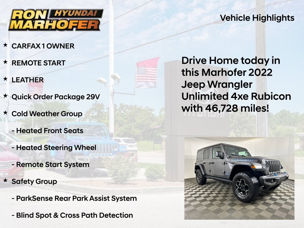 Used 2022 Jeep Wrangler Unlimited Rubicon 4xe w/ Cold Weather Group AWD/4WD image 15