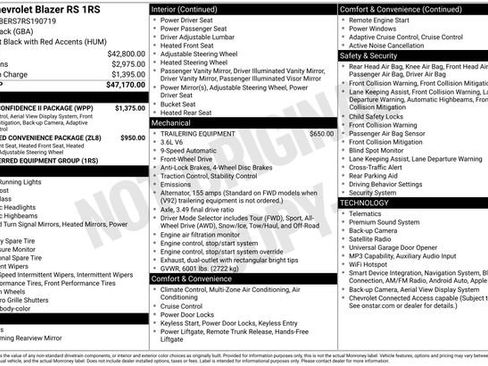 Certified 2024 Chevrolet Blazer RS w/ Driver Confidence II Package FWD image 5