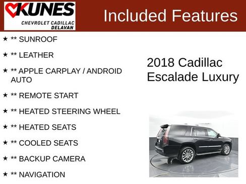 Used 2018 Cadillac Escalade Luxury AWD/4WD image 3
