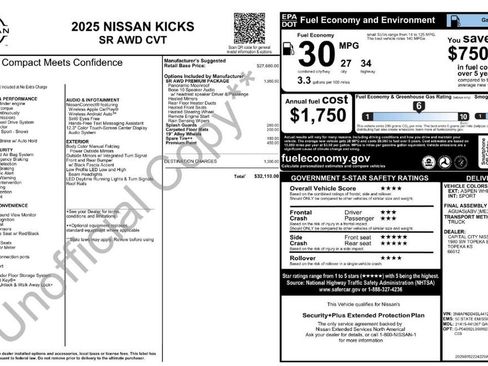 New 2025 Nissan Kicks SR w/ SR Premium Package image 34