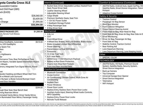 Used 2025 Toyota Corolla Cross XLE w/ Convenience Package FWD image 8