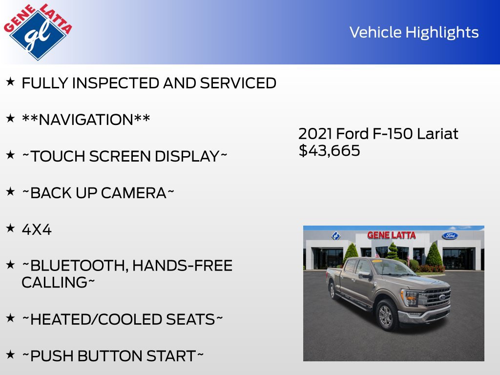 Certified 2021 Ford F150 Lariat AWD/4WD image 34