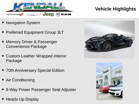 Used 2023 Chevrolet Corvette Stingray Premium Conv w/ Z51 Performance Package image 3