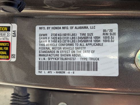 Used 2020 Honda Ridgeline RTL-E image 32