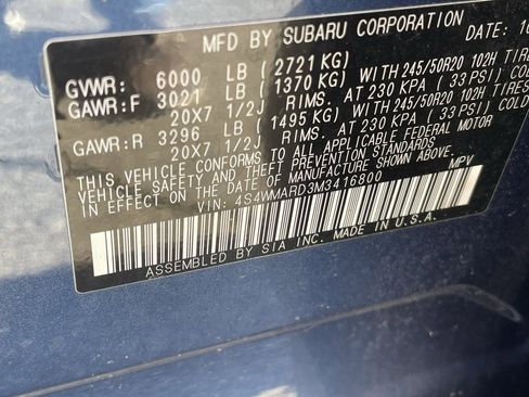 Used 2021 Subaru Ascent Touring w/ Popular Package #2A image 35