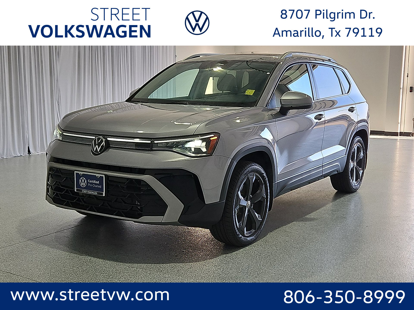 Certified 2025 Volkswagen Taos SEL w/ Black Wheel Plus Package AWD/4WD image 1