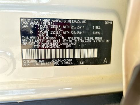 Used 2019 Toyota RAV4 LE w/ All Weather Liner Package AWD/4WD image 2