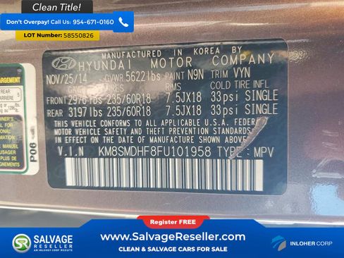 Used 2015 Hyundai Santa Fe GLS AWD/4WD image 16