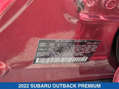 Certified 2022 Subaru Outback Premium image 38