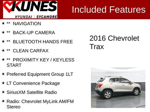 Used 2016 Chevrolet Trax LT w/ LT Convenience Package FWD image 2