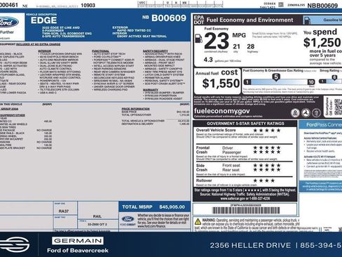 Certified 2022 Ford Edge ST-Line AWD/4WD image 29