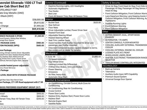 Used 2024 Chevrolet Silverado 1500 LT Trail Boss w/ Convenience Package II AWD/4WD image 34