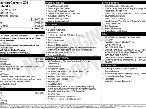 Used 2025 Chevrolet Corvette Z06 w/ Stealth Interior Trim Package image 6