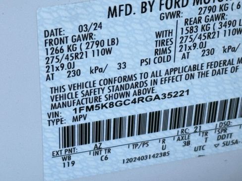 New 2024 Ford Explorer ST w/ Equipment Group 401A AWD/4WD image 34