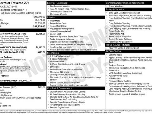 New 2026 Chevrolet Traverse Z71 w/ Enhanced Driving Package AWD/4WD image 6