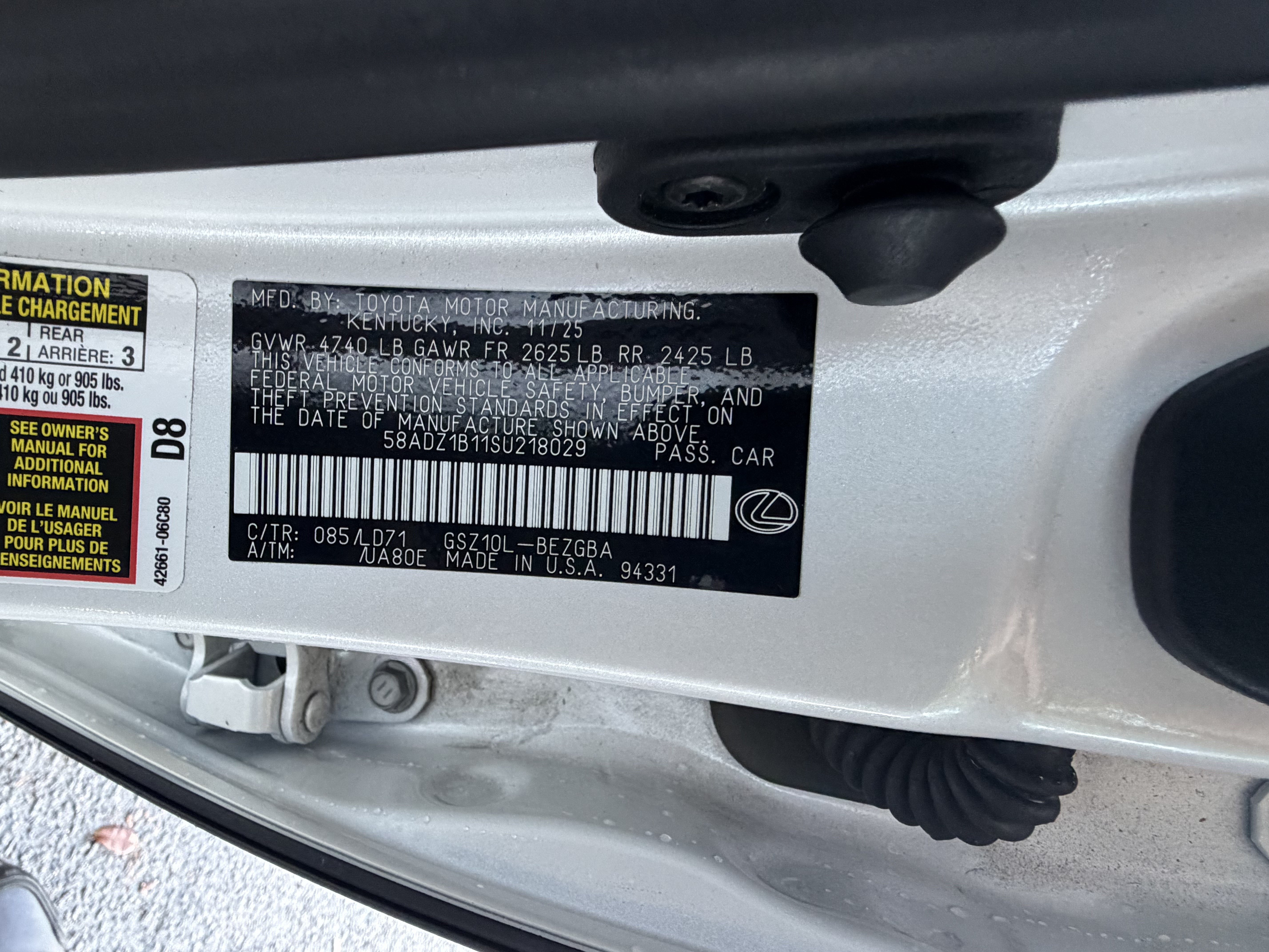 Used 2025 Lexus ES 350 w/ Premium Package FWD image 46