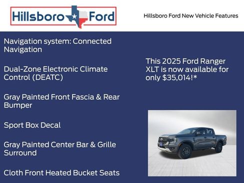 New 2025 Ford Ranger XLT w/ Equipment Group 301A High image 15