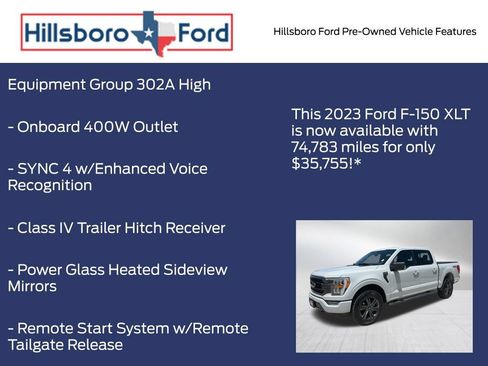 Certified 2023 Ford F150 XLT w/ Equipment Group 302A High AWD/4WD image 3