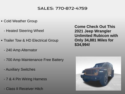 Used 2021 Jeep Wrangler Unlimited Rubicon image 10