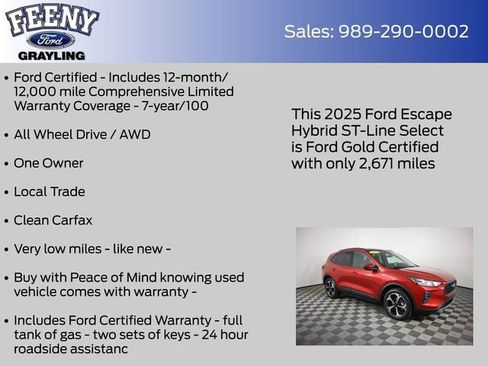 Used 2025 Ford Escape ST-Line Select w/ Tech Pack #1 image 5