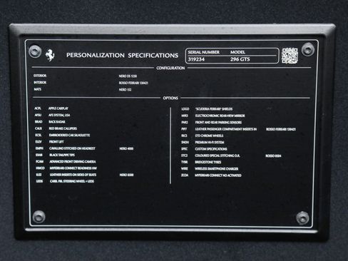 Certified 2025 Ferrari 296 GTS RWD image 59