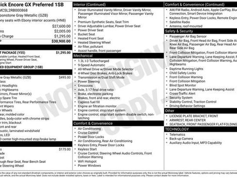 Certified 2024 Buick Encore GX Preferred w/ Comfort Package AWD/4WD image 33