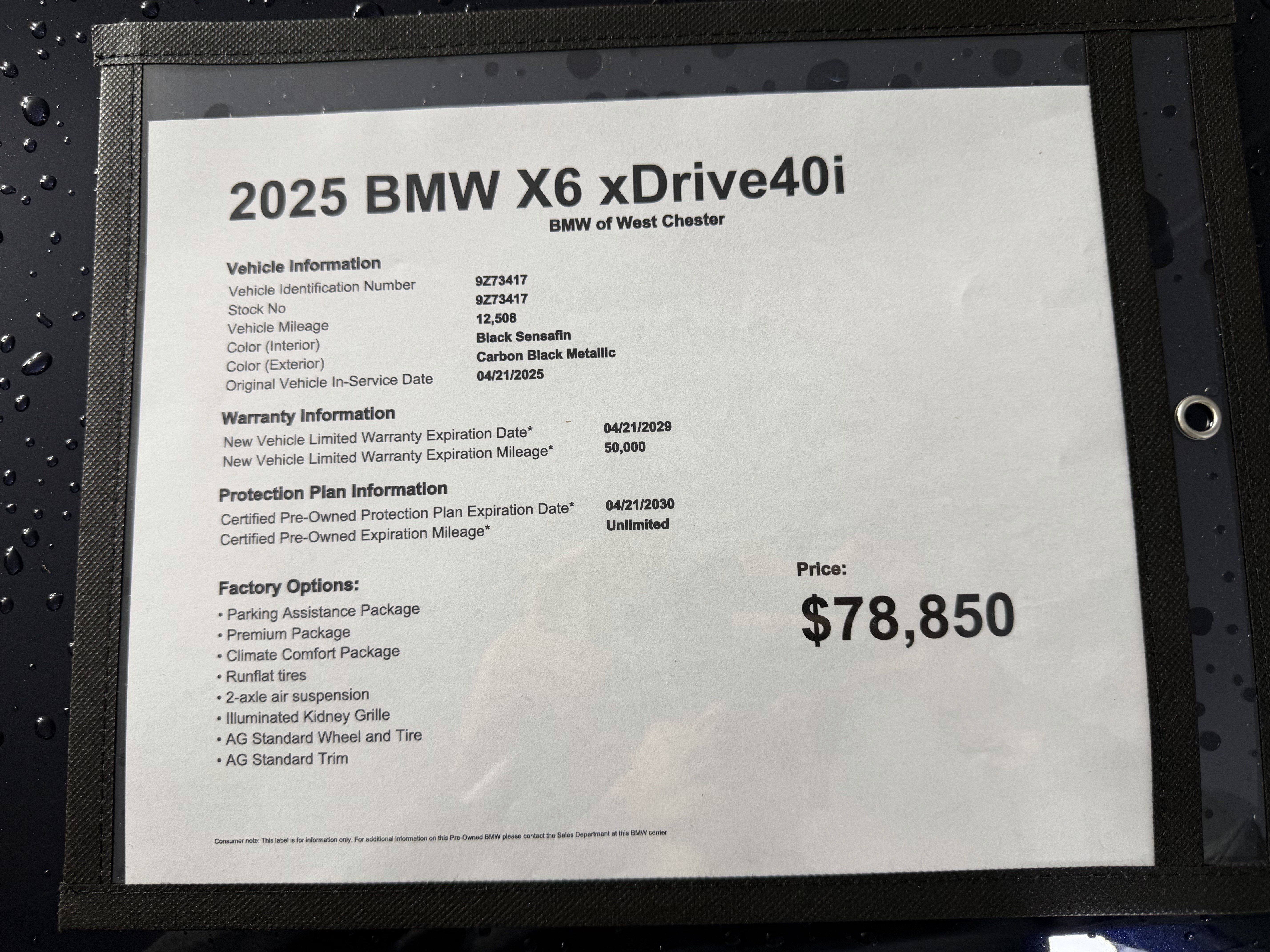 Certified 2025 BMW X6 xDrive40i w/ Climate Comfort Package AWD/4WD image 20